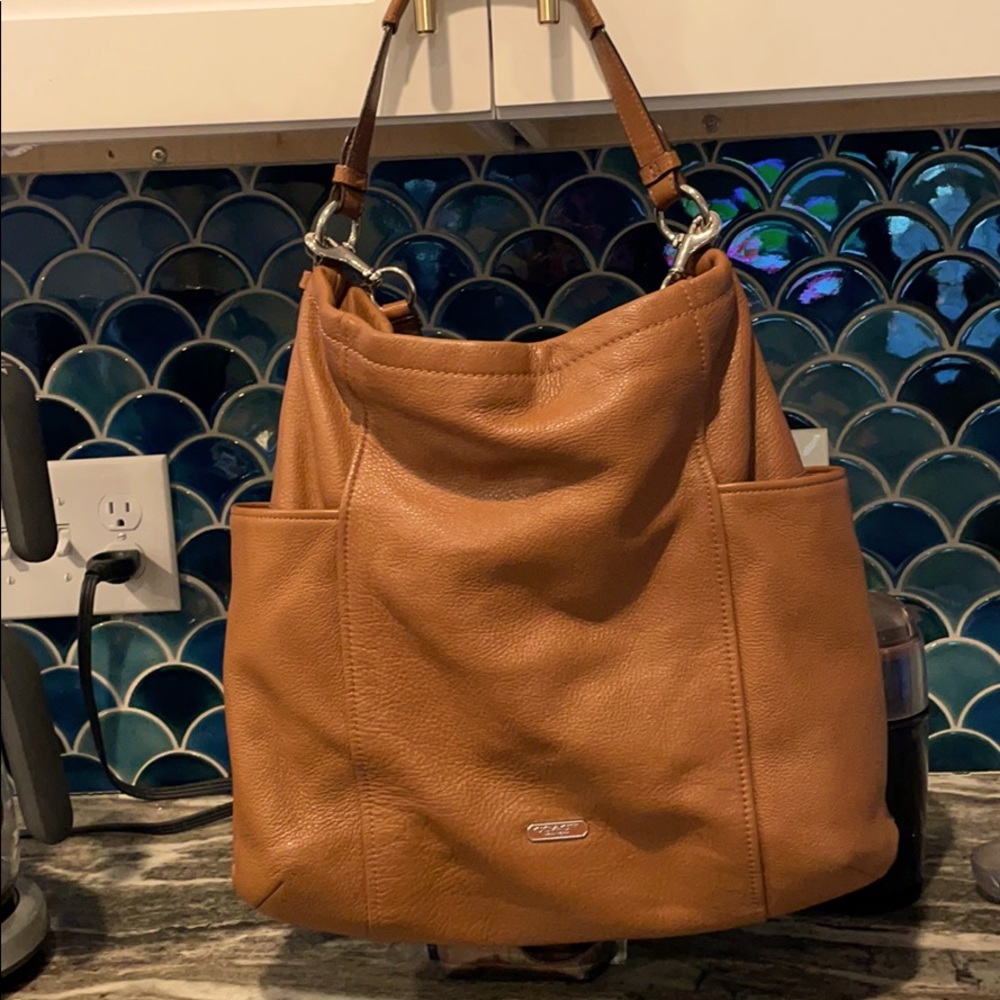 Brown leather Coach Purse